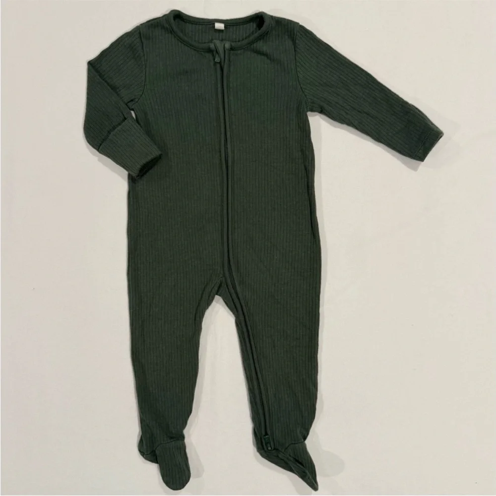 Baby Mori Ribbed Sleep Suit Boys 12-18M Girls Clever Zip Sleeper Footie Pajamas